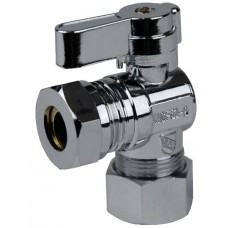 Angle Stop Valve  Quarter-turn Ball Valve  1/2" Compression Inlet  1/2" Male Threaded Outlet - By Plumb USA - B002N6MOKI